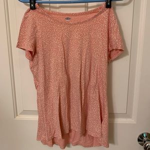 pink floral short-sleeve